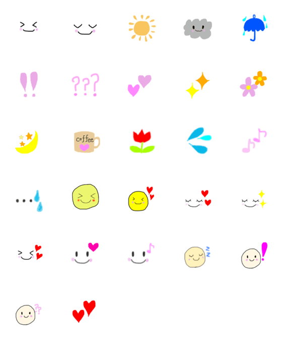 [LINE絵文字]日常使い★シンプルの画像一覧