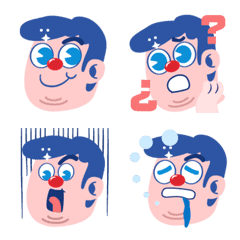 [LINE絵文字] BLUE MAN Emojiの画像