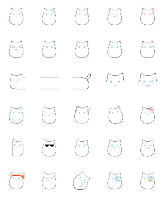 [LINE絵文字]white.catの画像一覧