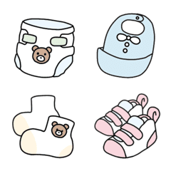 [LINE絵文字] ベビー用品 babyグッズ 赤ちゃん 絵文字の画像