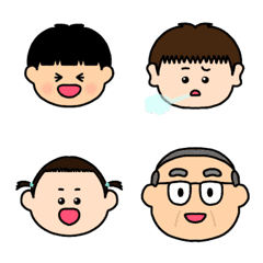 [LINE絵文字] じじばば孫たちみんなの絵文字の画像