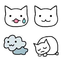 [LINE絵文字] 使いやすい しろねこゆりね2の画像