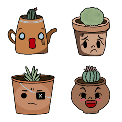 [LINE絵文字] The world of plant pot Emojiの画像