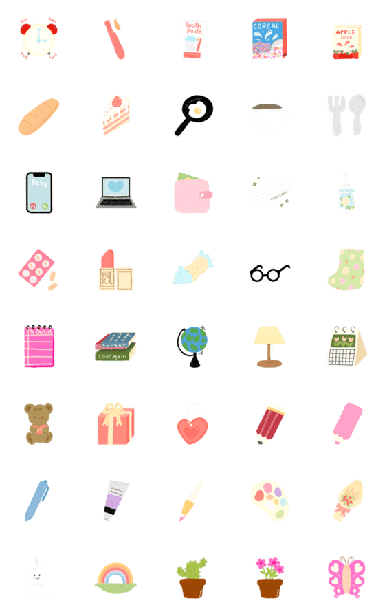 [LINE絵文字]cute things in dailyの画像一覧