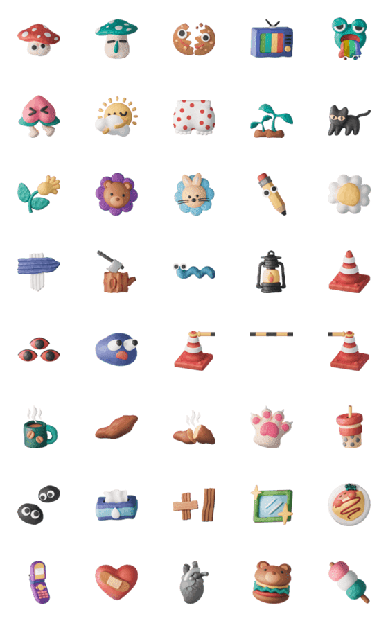 [LINE絵文字]mumu.c4d.pocket stickerの画像一覧