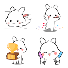 [LINE絵文字] Lovely bunny : Animated emojiの画像