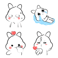 [LINE絵文字] Lovely bunny 2 : Animated emojiの画像