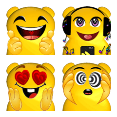 [LINE絵文字] Cute Little Bear (Emoji)の画像