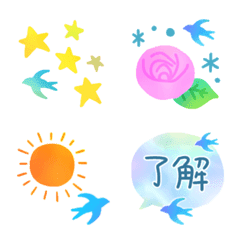 [LINE絵文字] 大人可愛い♥ツバメ♥燕絵文字の画像