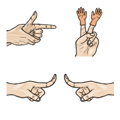 [LINE絵文字] FYR Daily Emoticon-Hand Part 1の画像