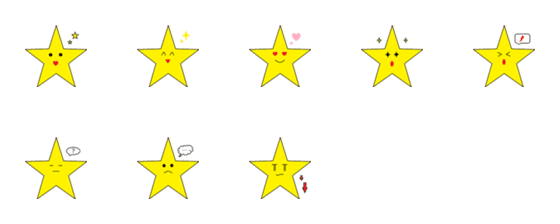 [LINE絵文字]star emoticonの画像一覧