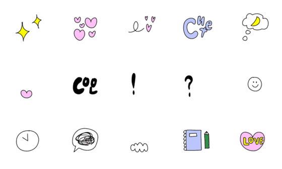 [LINE絵文字]動く絵文字！カラフル編の画像一覧