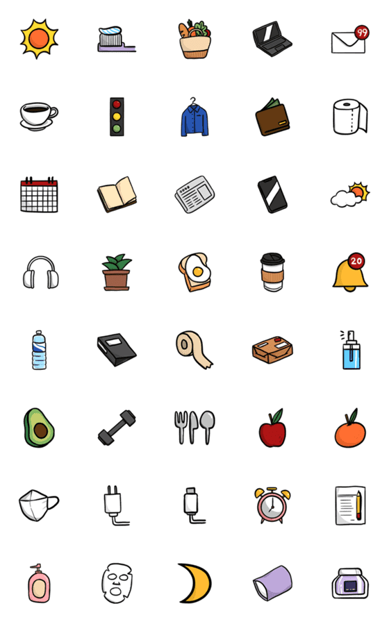 [LINE絵文字]Daily Life in Emojiの画像一覧