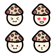 [LINE絵文字] Cute mushroomsの画像