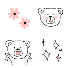 [LINE絵文字] ⭐︎⭐︎さらっと使えるクマさん⭐︎⭐︎の画像