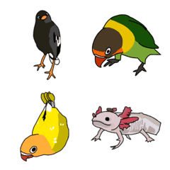 [LINE絵文字] Peanut-bird and fishの画像