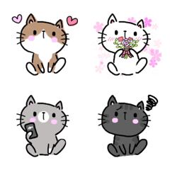 [LINE絵文字] ねこちゃんの絵文字セットの画像