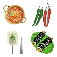 [LINE絵文字] Baegopa！ 韓国Food  Emojiの画像