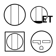 [LINE絵文字] 電気図記号 3の画像