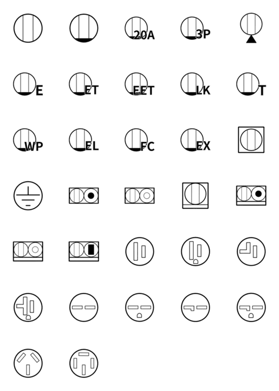 [LINE絵文字]電気図記号 3の画像一覧