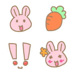 [LINE絵文字] It's a cute original rabbit stamp！の画像