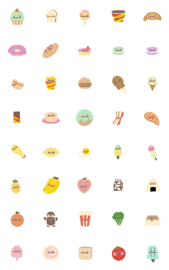 [LINE絵文字]foodie boo booの画像一覧