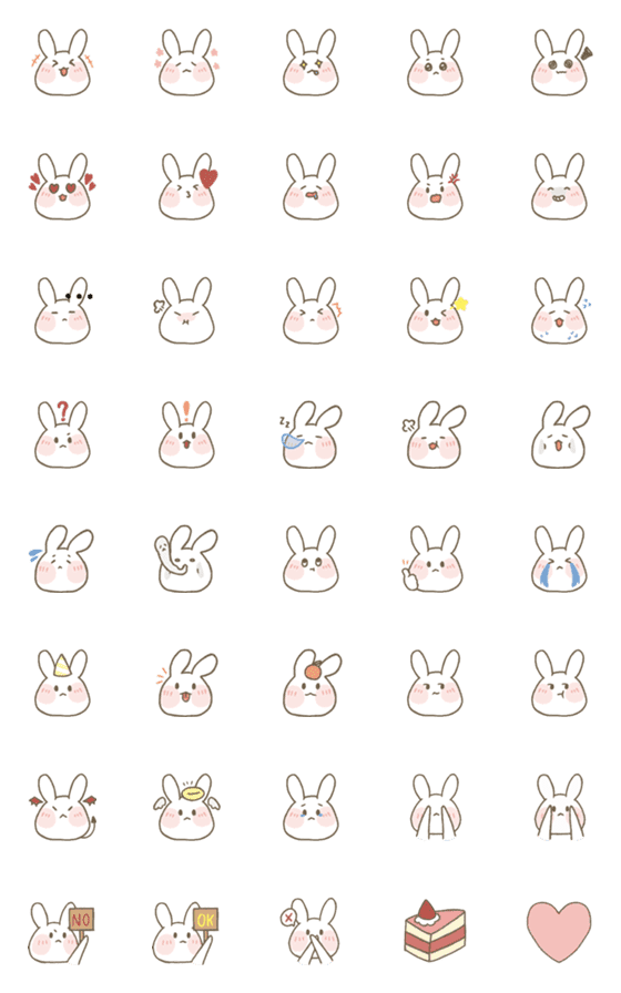 [LINE絵文字]Rabbit Puffの画像一覧