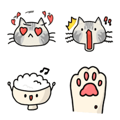 [LINE絵文字] Cat and Riceの画像