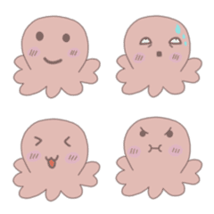 [LINE絵文字] pink squid emojiの画像