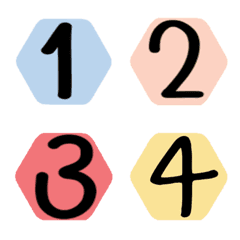 [LINE絵文字] pastel numbers mojiの画像