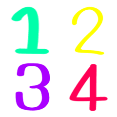 [LINE絵文字] color numbers emojiの画像