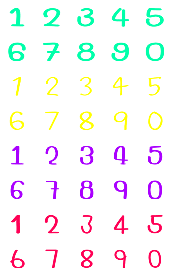 [LINE絵文字]color numbers emojiの画像一覧