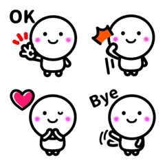 [LINE絵文字] 毎日使える♥しろいやつの画像