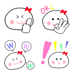 [LINE絵文字] いちご大福の福ちゃんの画像