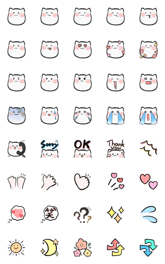 [LINE絵文字]ほんわか♡ねこ日和の画像一覧