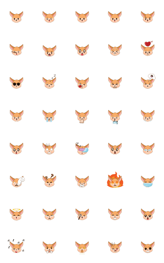 [LINE絵文字]animal france fox cuteの画像一覧