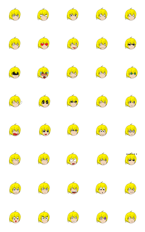 [LINE絵文字]emoji human golden headの画像一覧