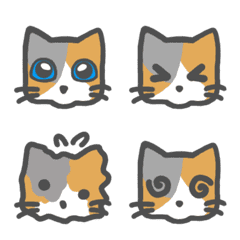 [LINE絵文字] an emotional three-color cat SSamnyang-eの画像