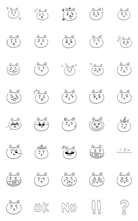 [LINE絵文字]Emoji Shiba Inuの画像一覧