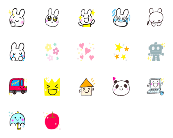 [LINE絵文字]sukusukuemojiの画像一覧