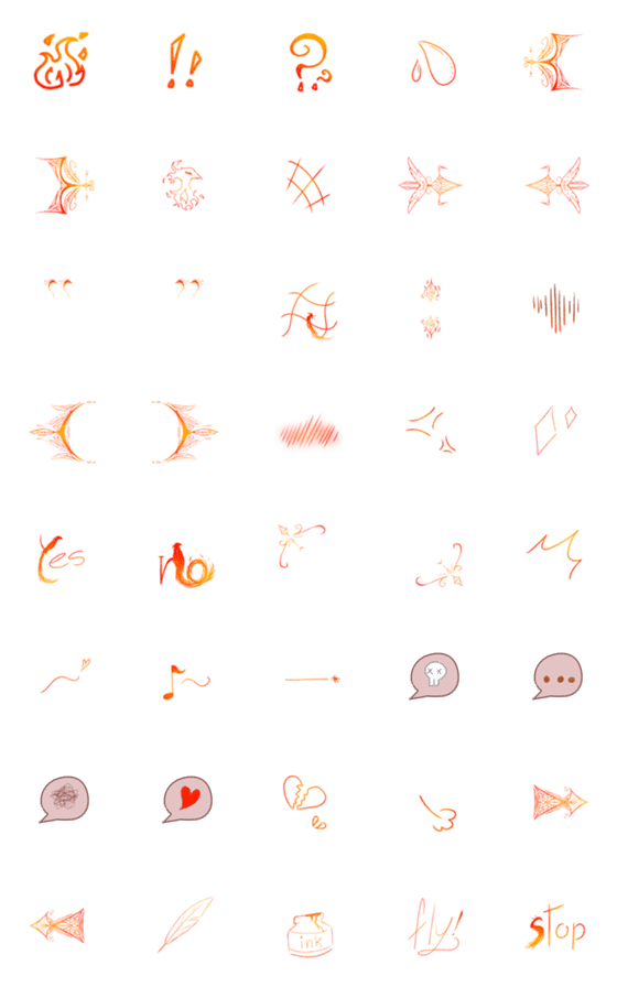 [LINE絵文字]Phoenix-role play emojiの画像一覧