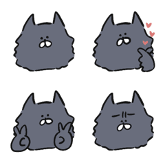 [LINE絵文字] ねこみたいな、オオカミの絵文字の画像