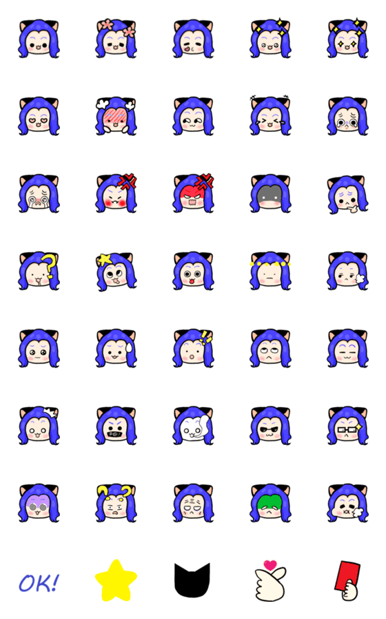 [LINE絵文字]XiNi expression stickersの画像一覧