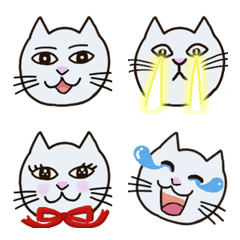 [LINE絵文字] しろねこみかん（絵文字）の画像