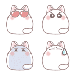 [LINE絵文字] Marshmello Cat Emojiの画像