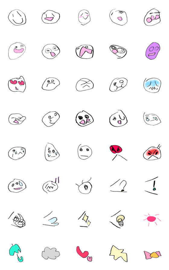 [LINE絵文字]らくがき シンプル 絵文字の画像一覧