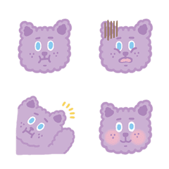 [LINE絵文字] Purple Shelly Bear Emoji 1.0の画像