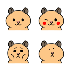 [LINE絵文字] キンクマハムスターの使いやすい絵文字の画像