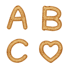 [LINE絵文字] クッキーアルファベット絵文字の画像