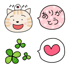 [LINE絵文字] 猫と吹き出しの画像